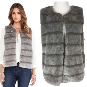 Joie Gray Fur Vest